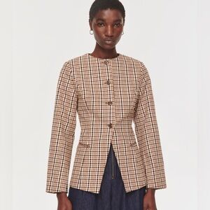 Anthropologie Aligne Daphne Check Blazer